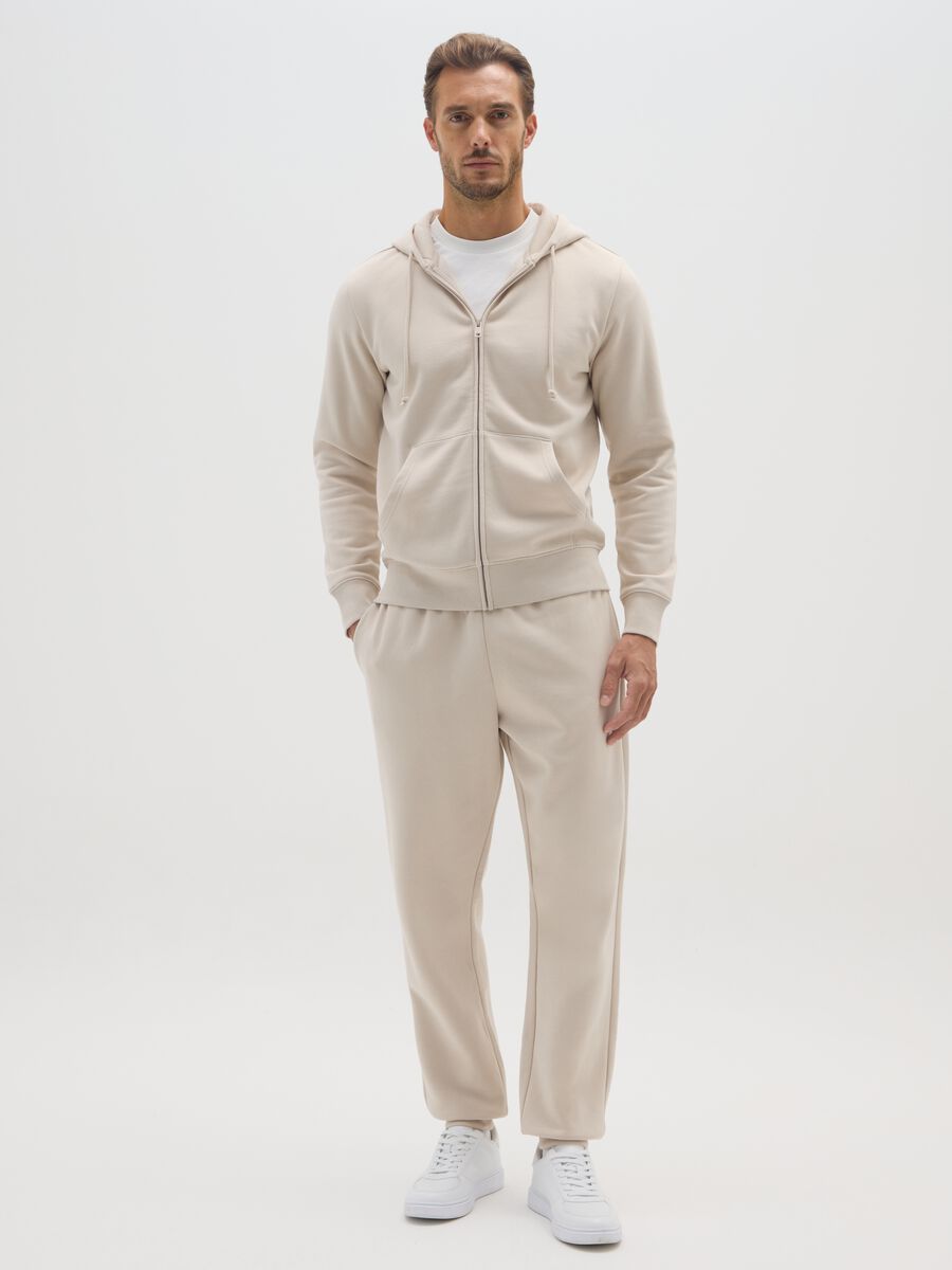 Felpa in misto cotone beige regular fit_1
