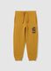 Children’s yellow regular fit cotton jogger trousers_0