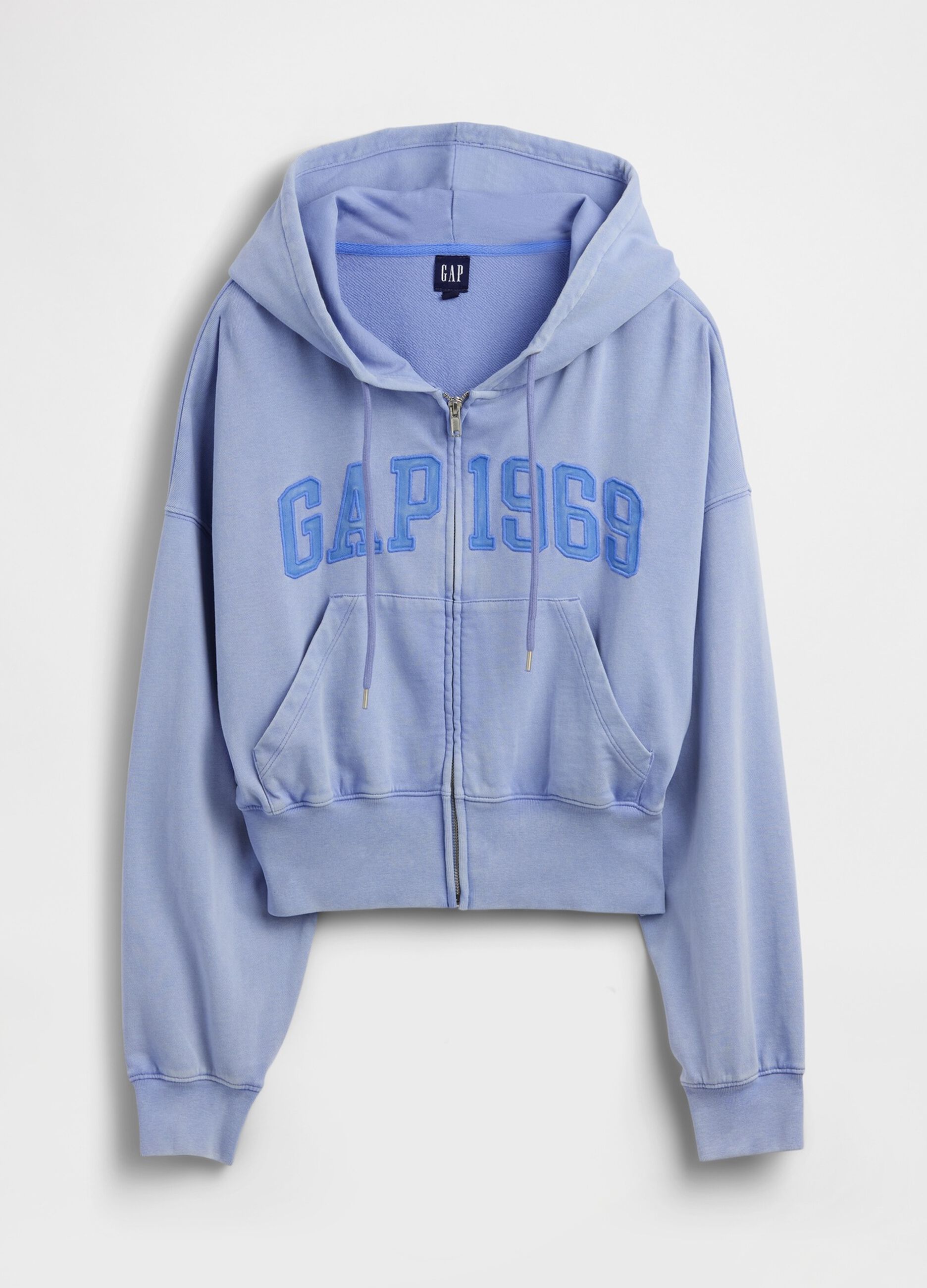 Cotton-blend full-zip hoodie