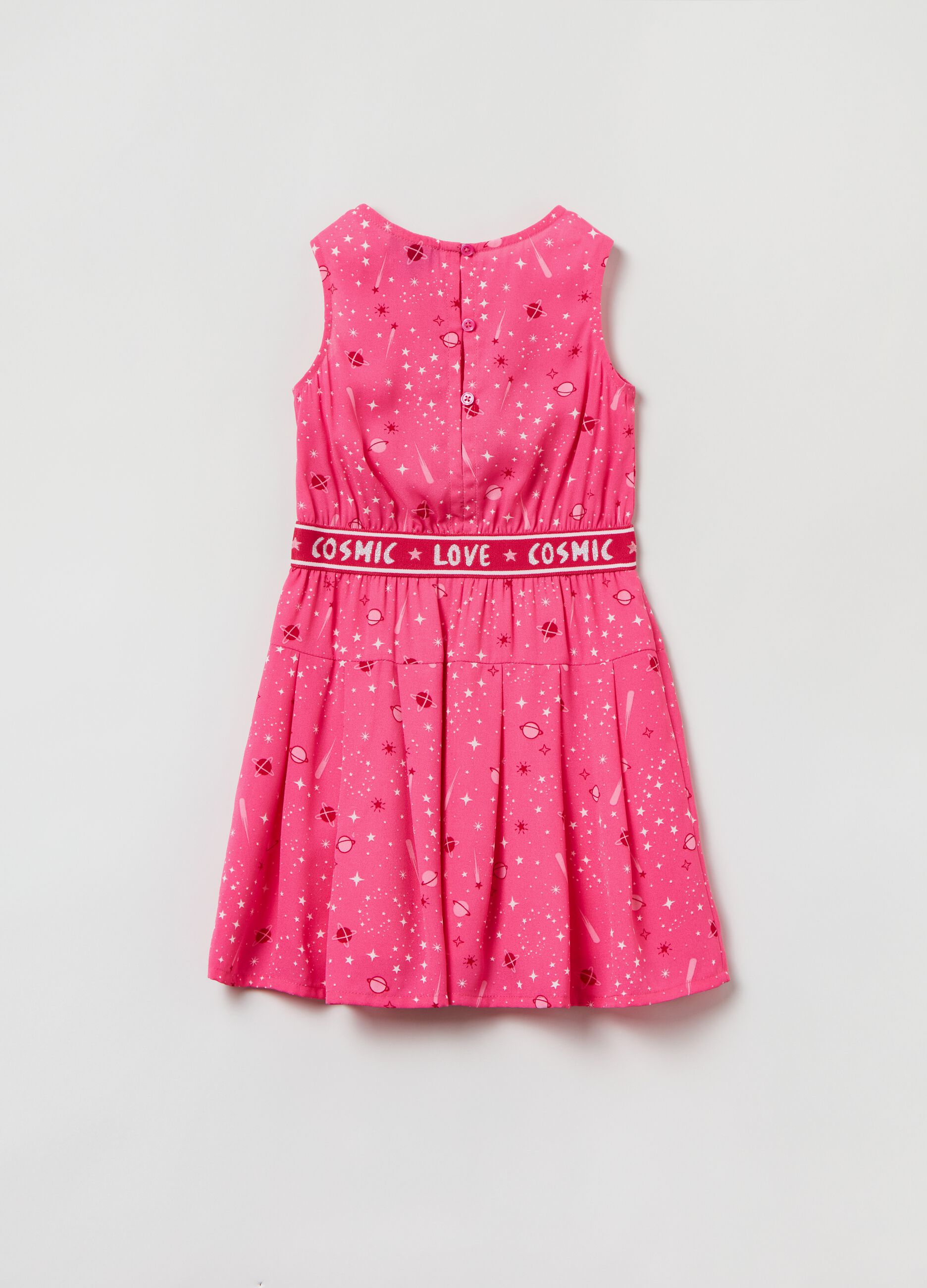 Vestito smanicato con stampa universo_1