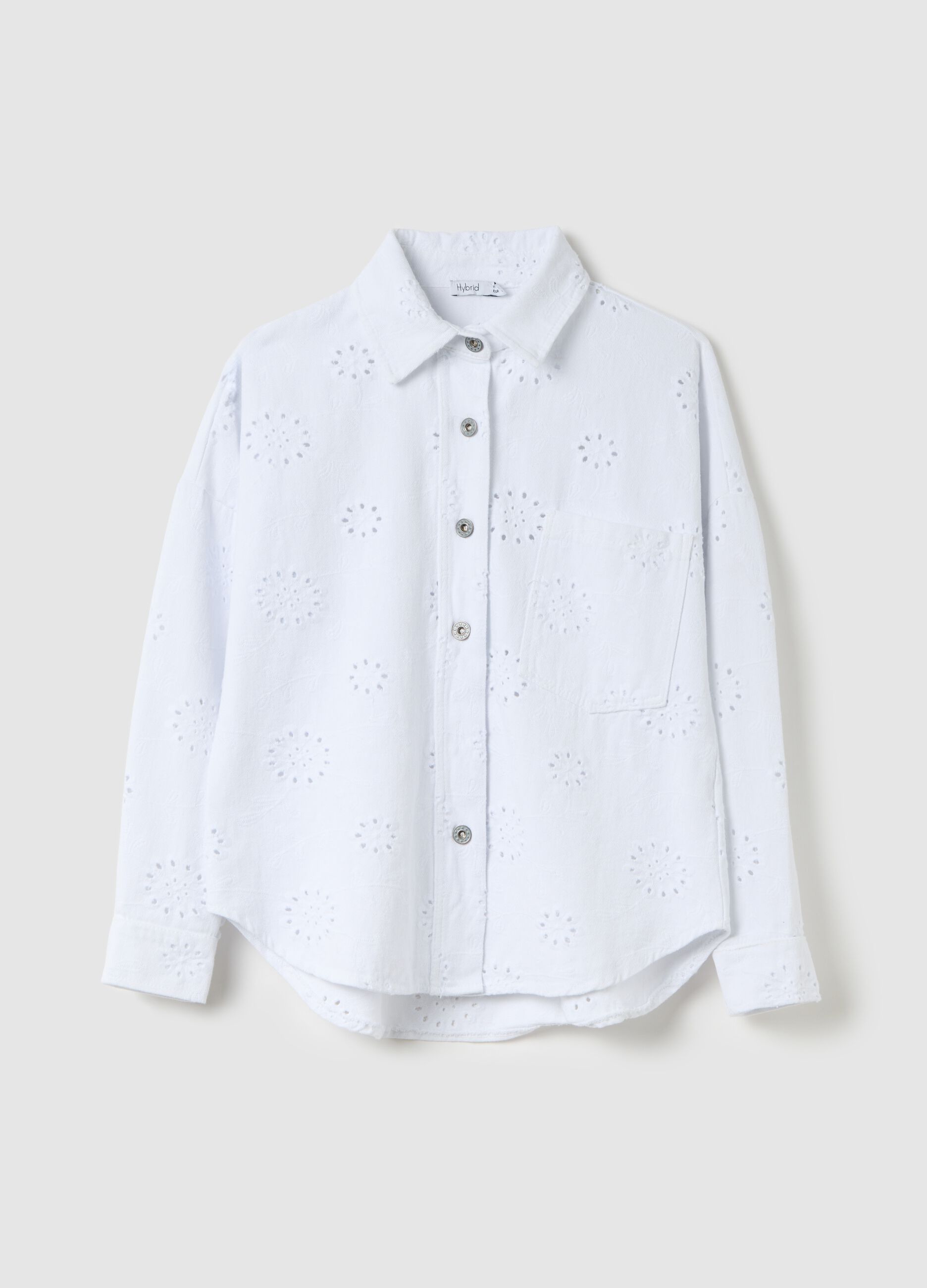 Camicia da donna in puro cotone bianca regular fit