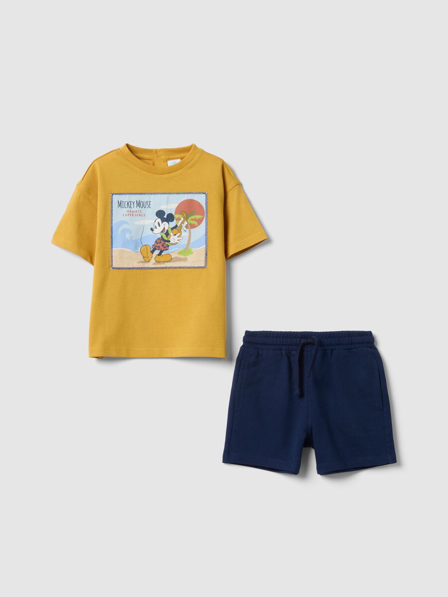 Set maglia pantaloncino in puro cotone multicolor da bimbo Disney_0
