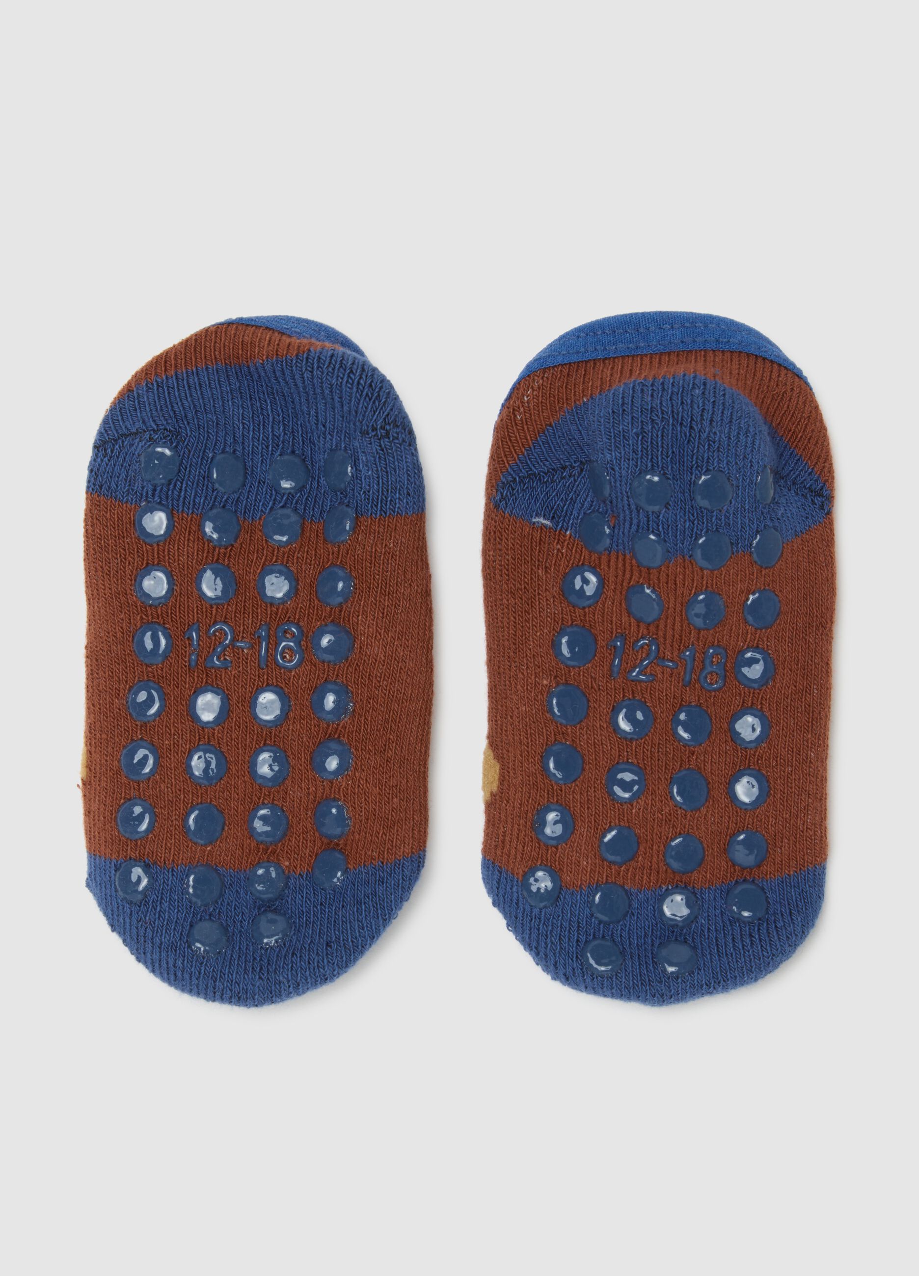Calzini antiscivolo da neonato in cotone multicolor