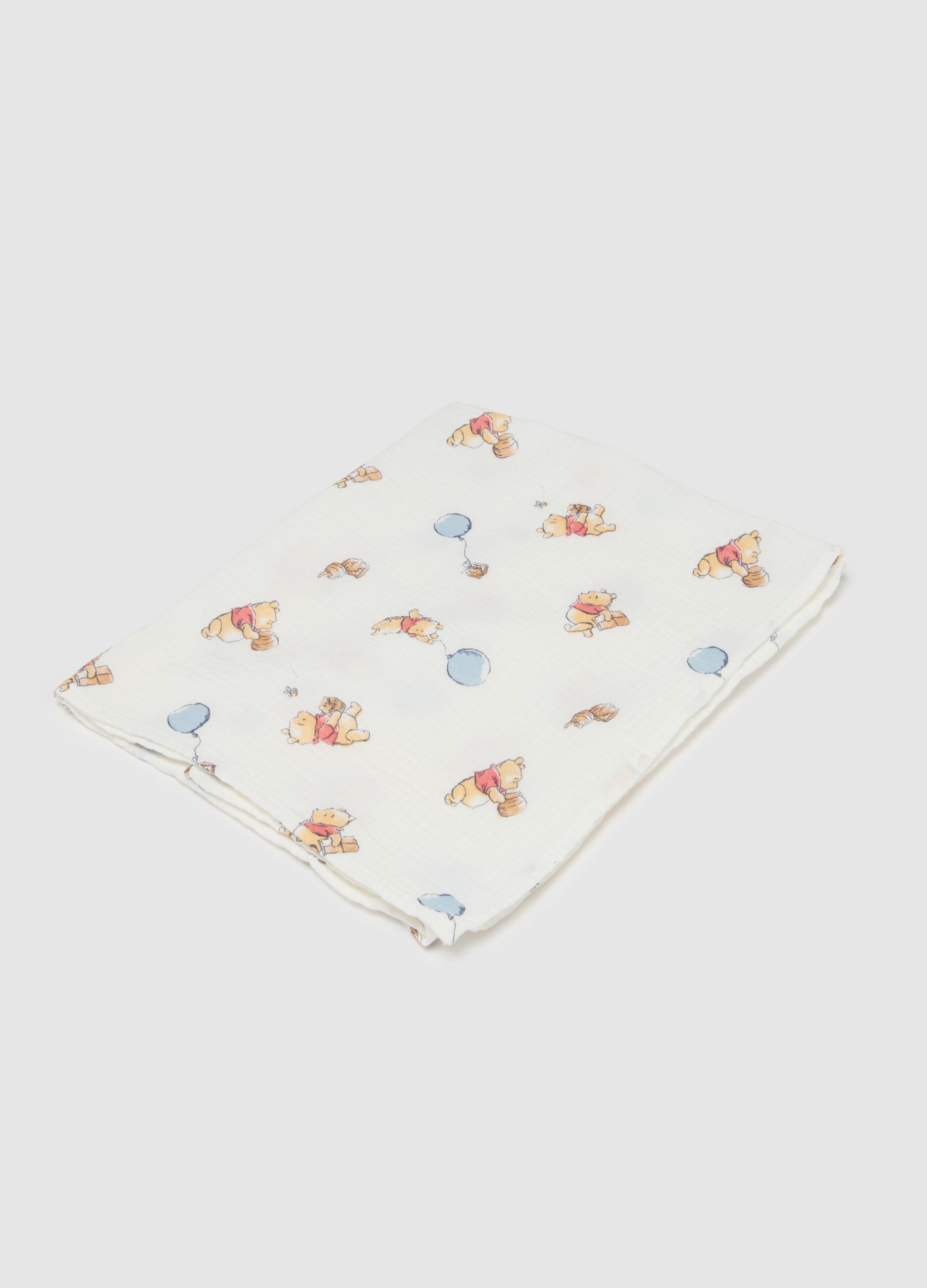 White blanket for newborn in pure cotton