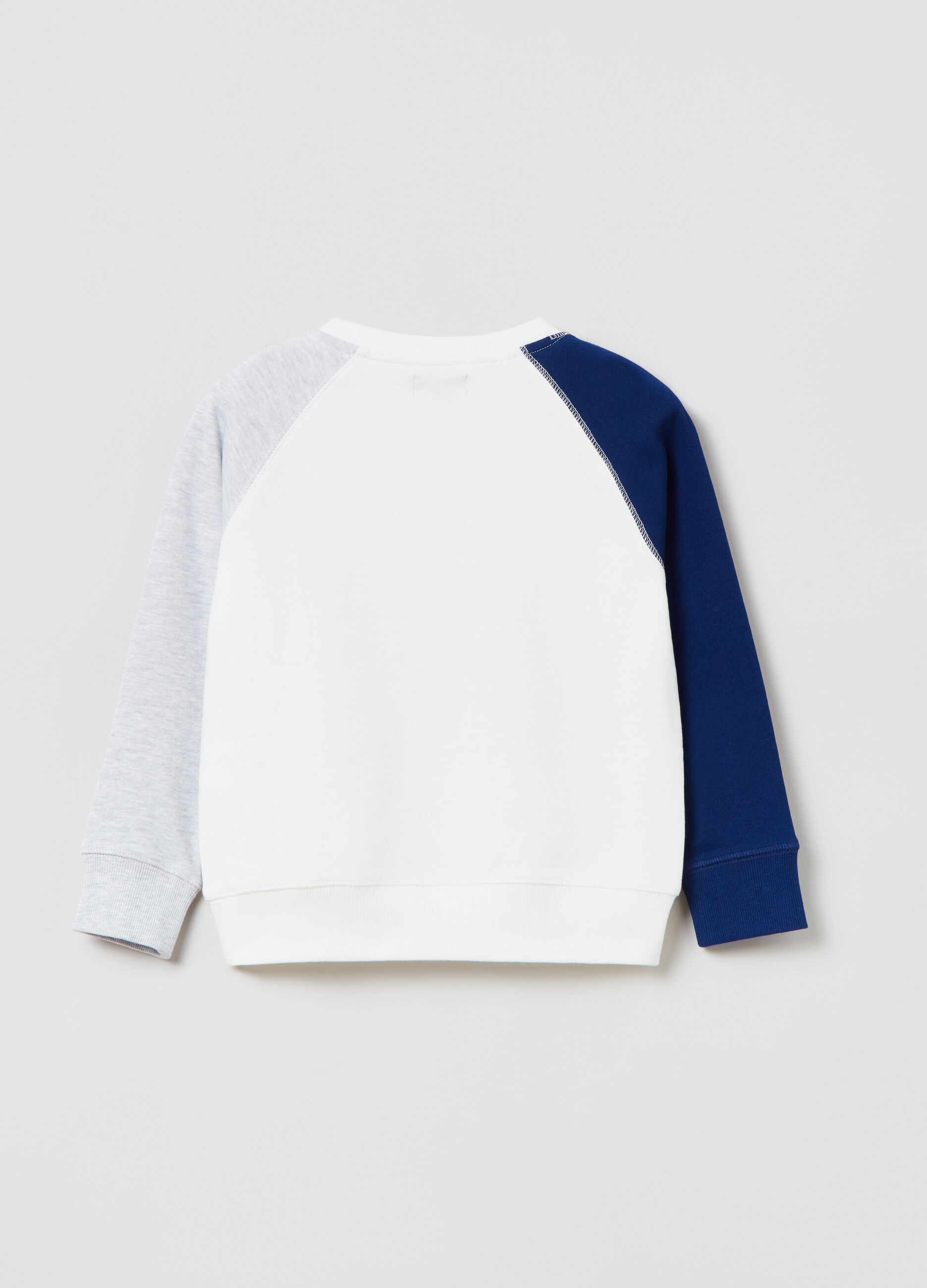 Felpa in French Terry color block