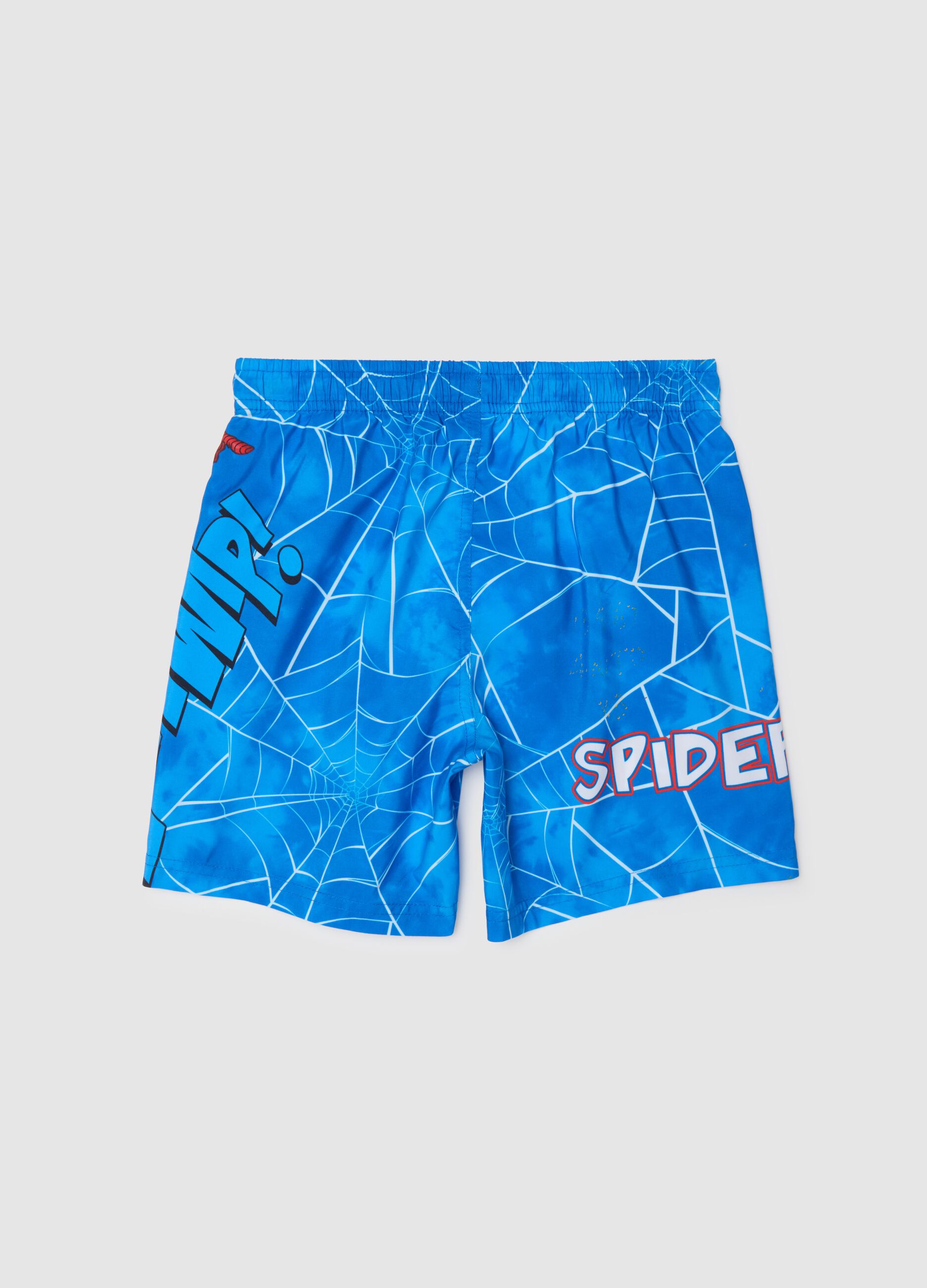 Children's Swimsuit in Multicolour Fabric Regular Fit with Spider-Man Print