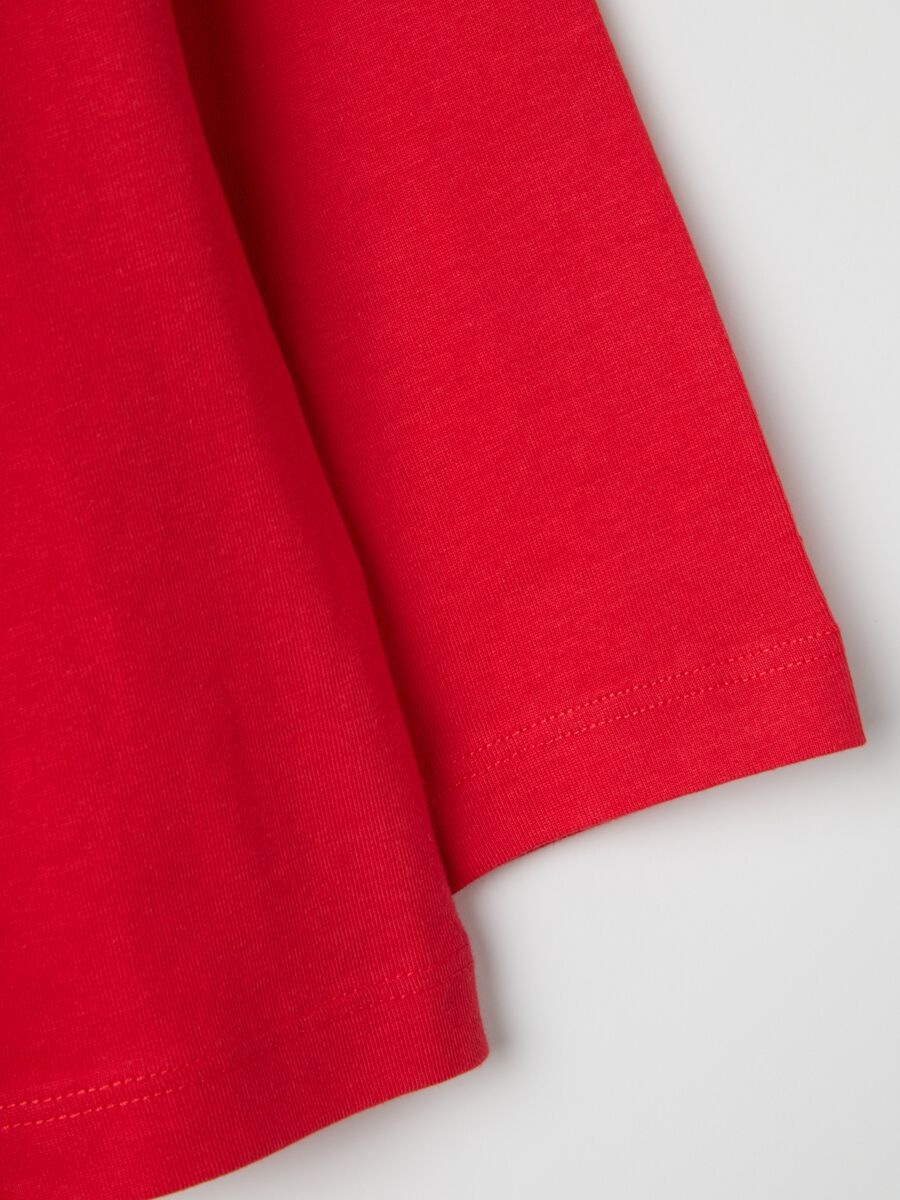 Children's red T-shirt in pure cotton over fit with SpiderMan print_3