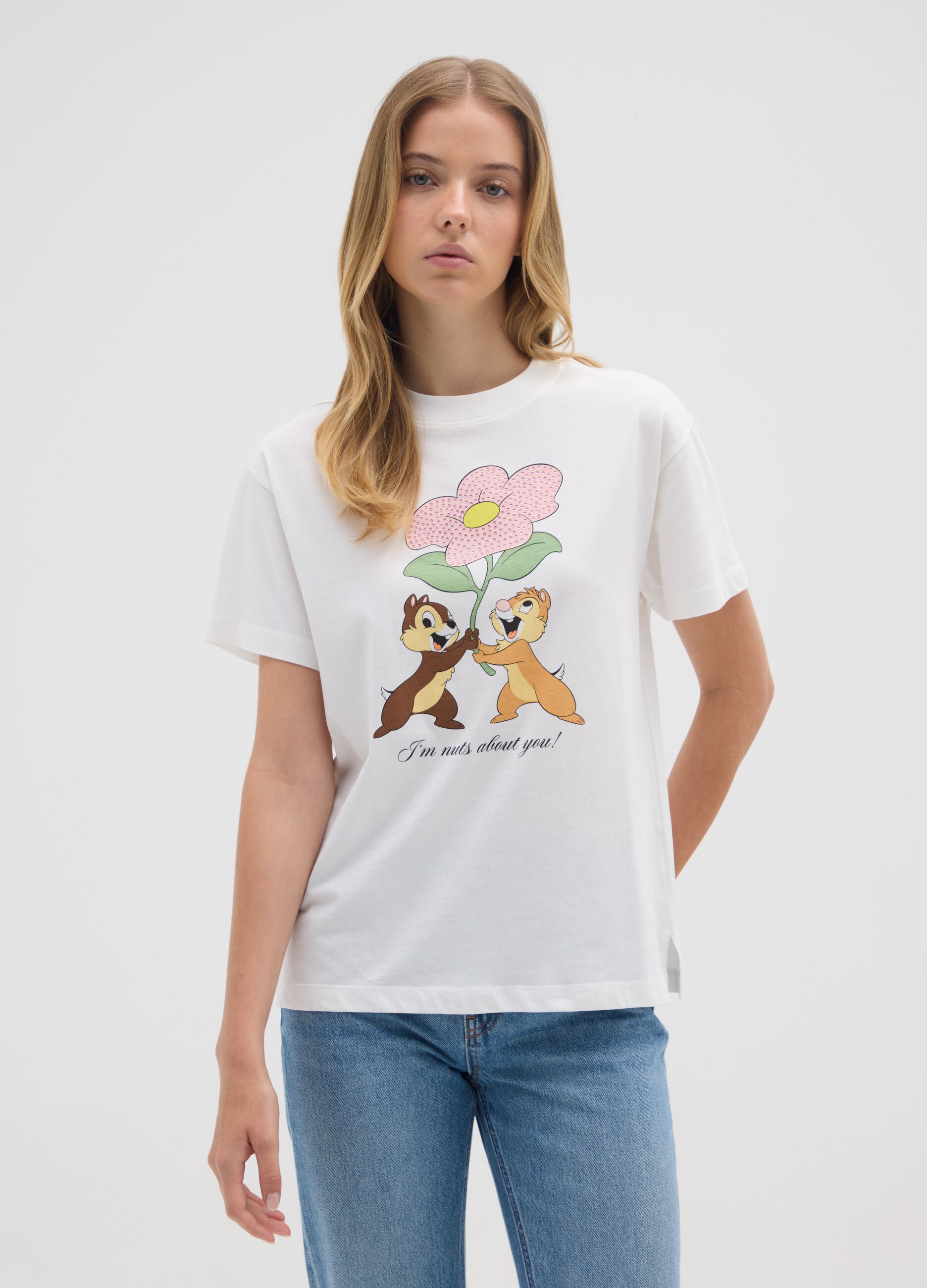 White pure cotton regular fit T-shirt