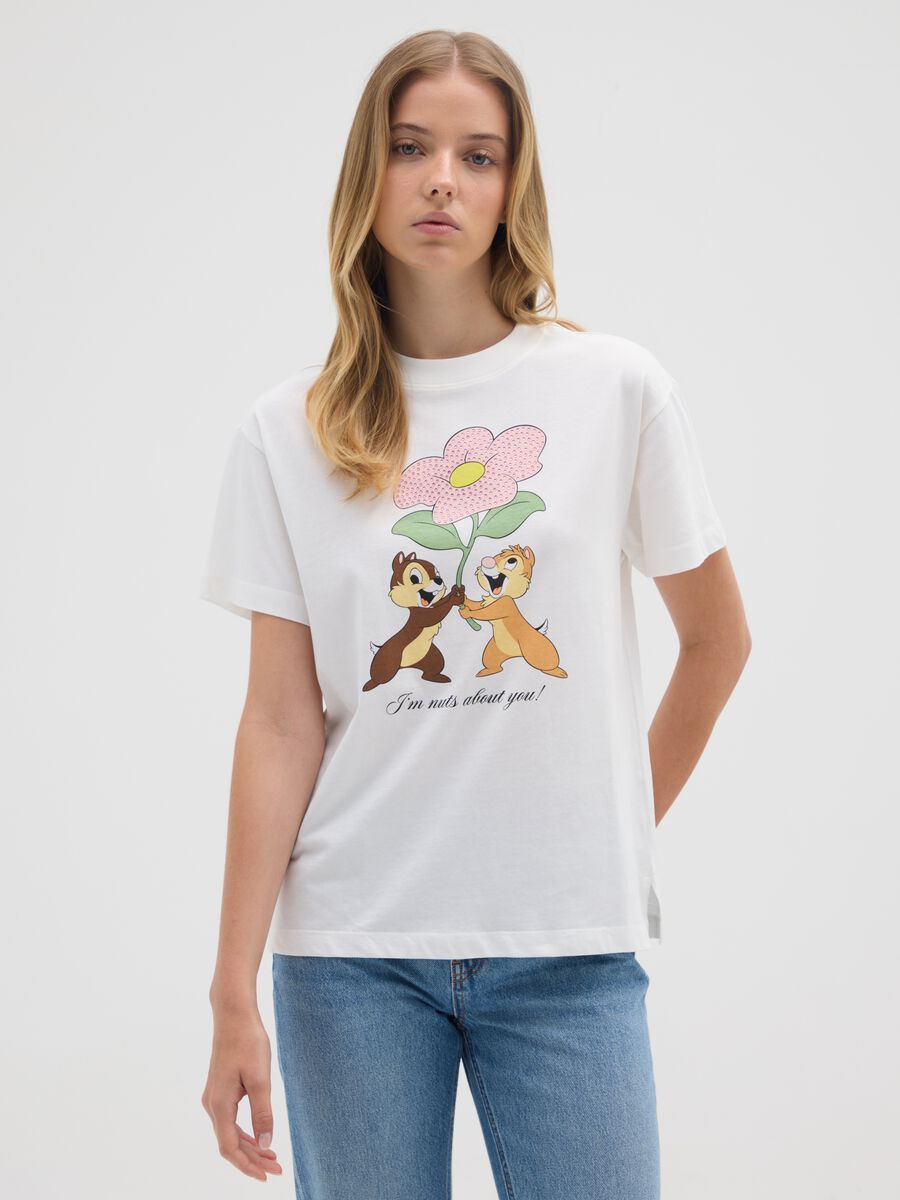 T-shirt in puro cotone bianca regular fit_0