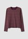 T-shirt multicolor in puro cotone a righe con girocollo regular fit_4