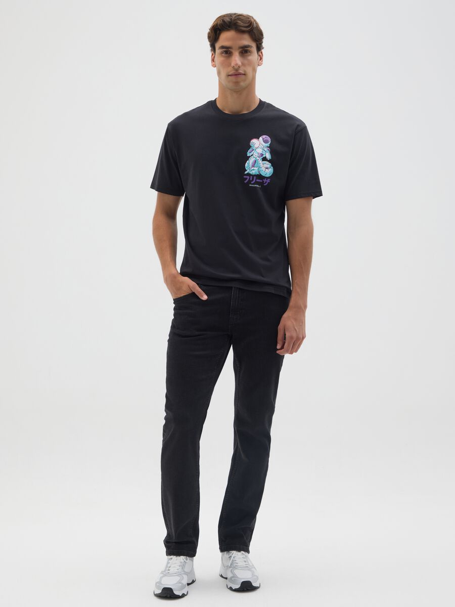 Black pure cotton T-shirt in relaxed fit_1