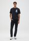 Black pure cotton T-shirt in relaxed fit_1