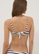 Blue and white striped bandeau bikini top in stretch fabric_2