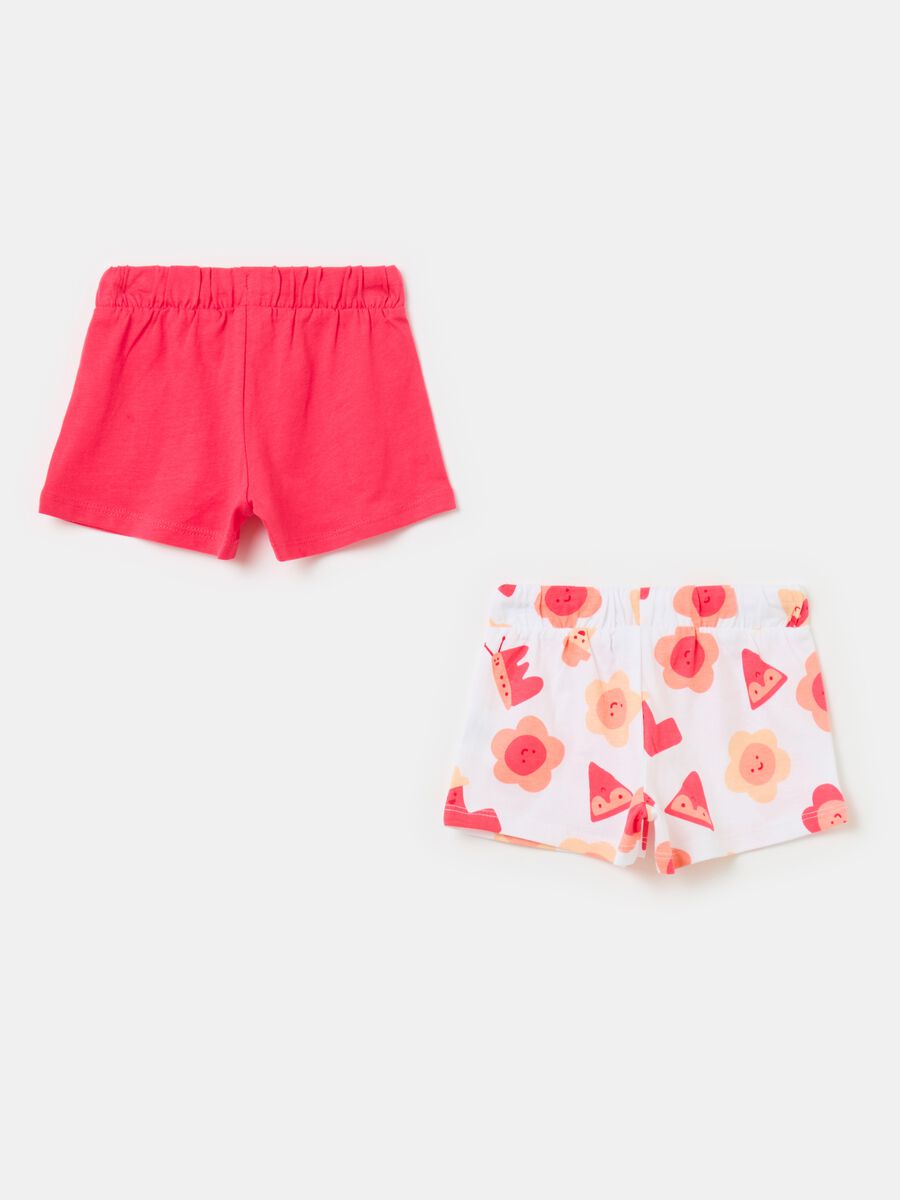 Two-pack shorts with drawstring and print_1