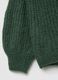 Deep V-neck green oversized cardigan_1