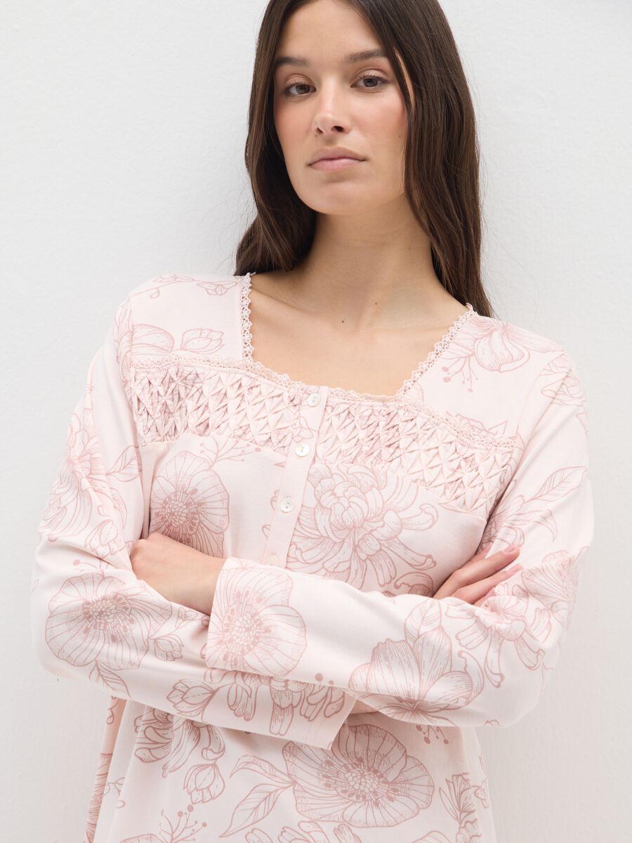 Pink pure cotton nightgowns_1