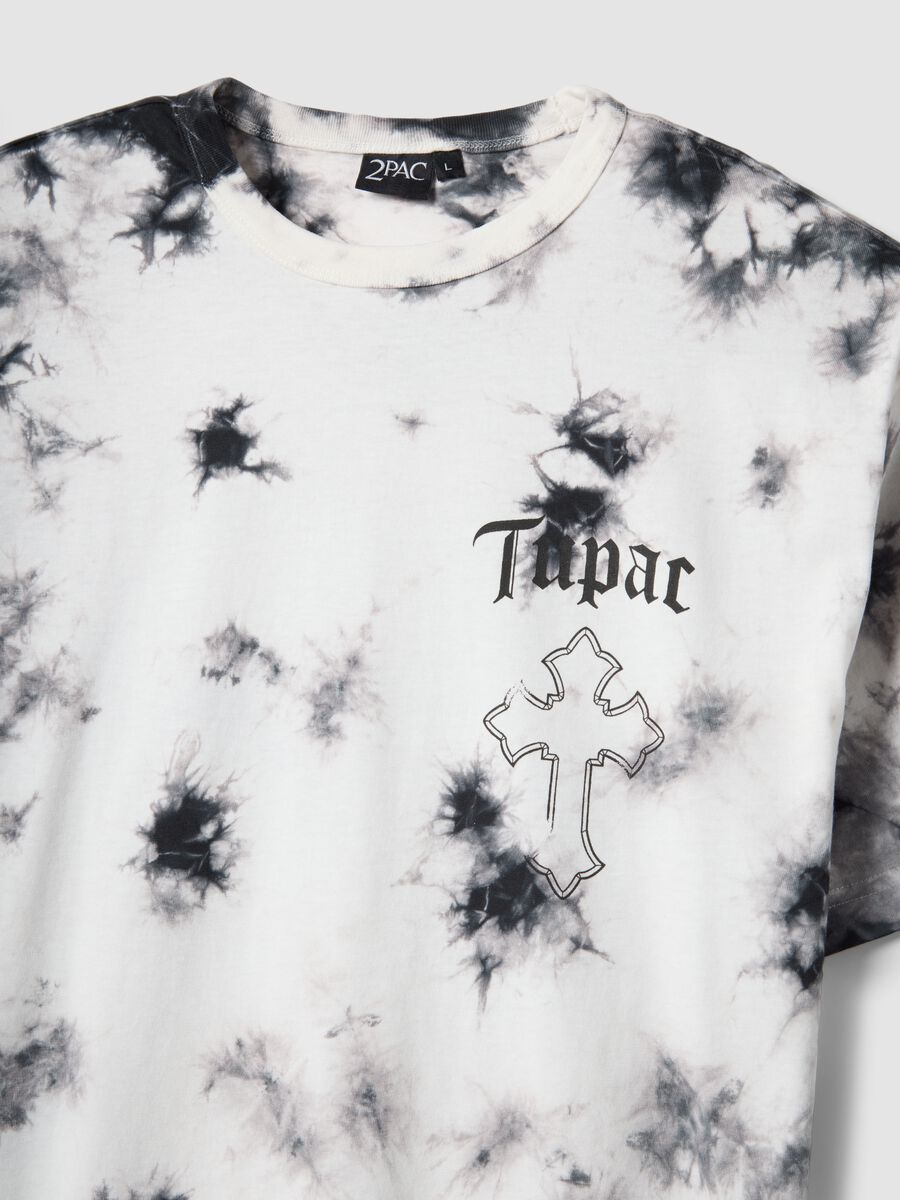 Multicolour pure cotton regular fit T-shirt with Tupac print_5