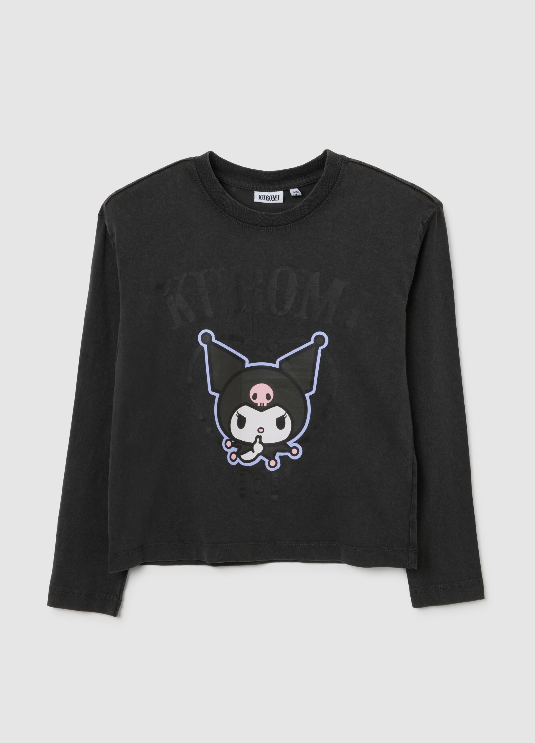 Girls' pure cotton black regular fit top