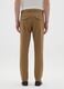 Brown stretch cotton chino trousers slim fit_2