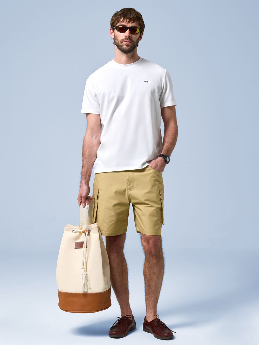 White ALTAVIA SAILING stretch cotton-blend T-shirt_0
