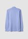 Light blue pure cotton knit shirt, regular fit with classic collar_1