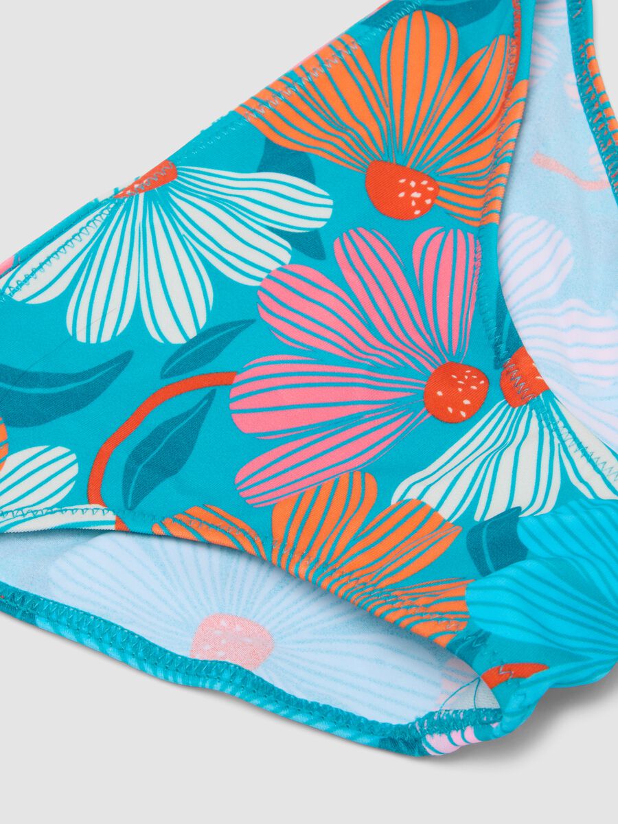 Bikini multicolor con stampa floreale per bambina_3