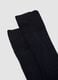Blue ribbed pure cotton ankle socks_2