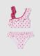Pink ruffle bikini in stretchy fabric_0