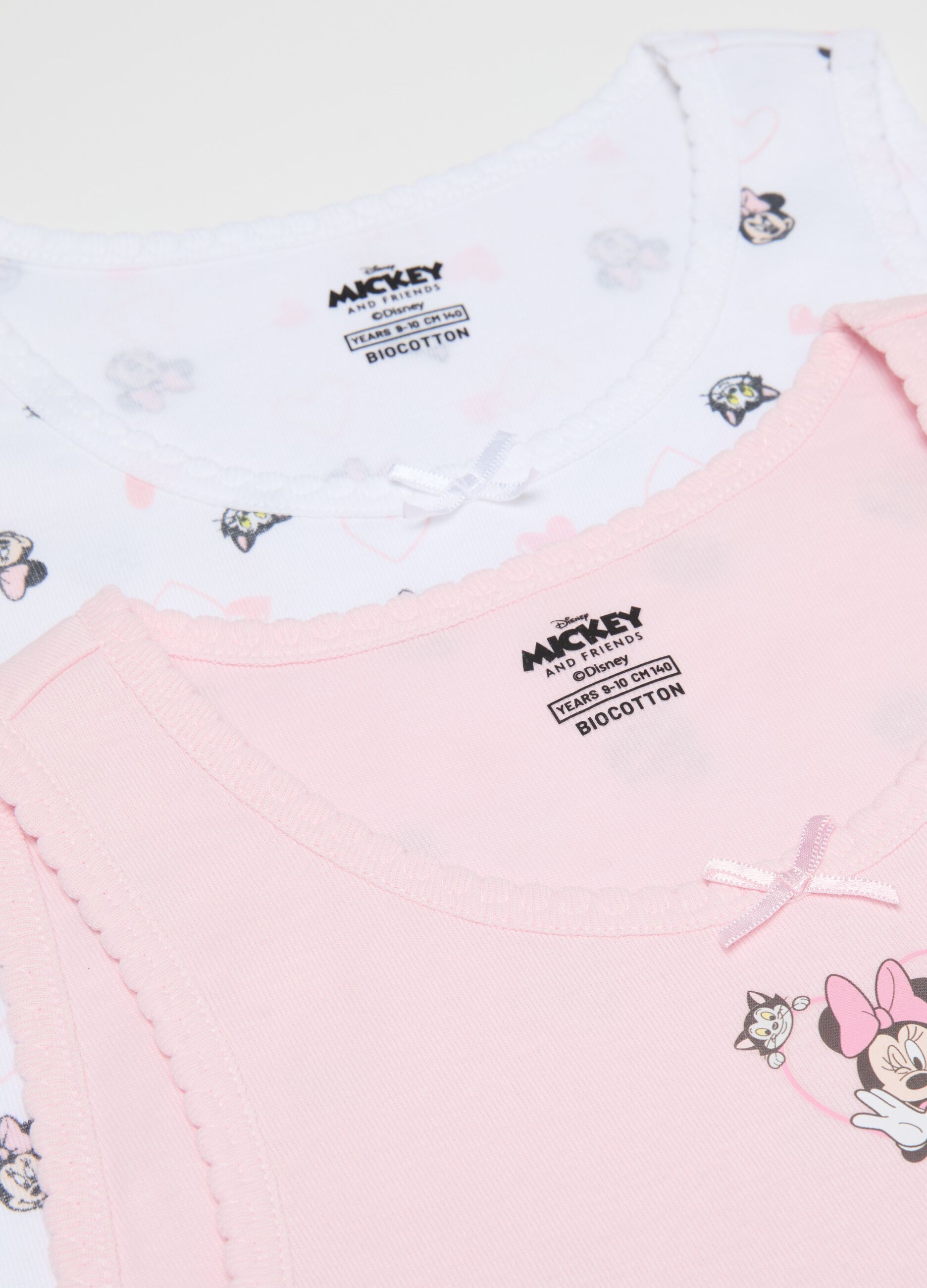 Bipack canotte in cotone bio stampa Minnie 