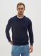 Blue cotton blend jumper regular fit_0