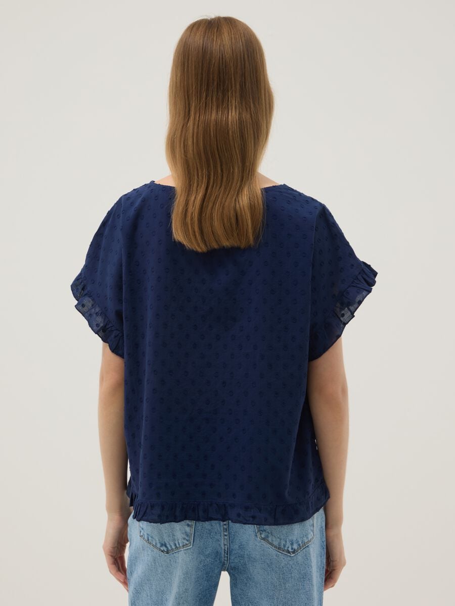 Blusa blu in puro cotone_3