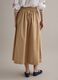 Beige long skirt in pure cotton_2