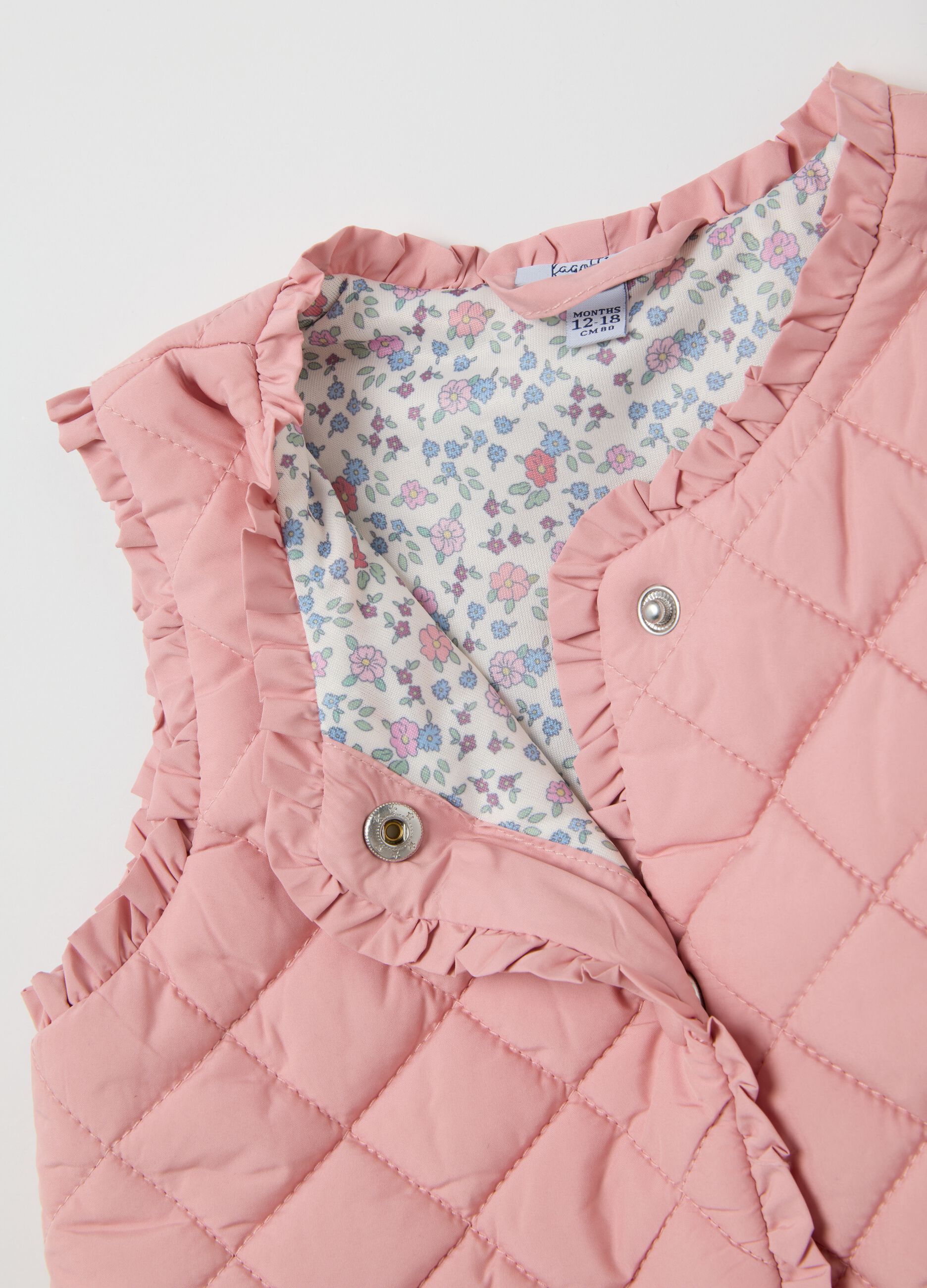 Gilet da bambina in rosa regular fit
