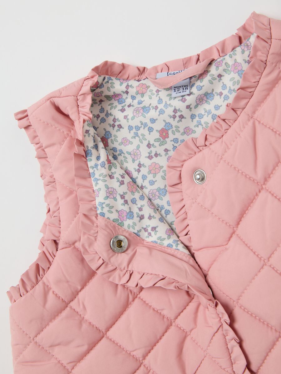 Gilet da bambina in rosa regular fit_2