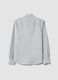 Grey pure cotton twill shirt, regular fit_6