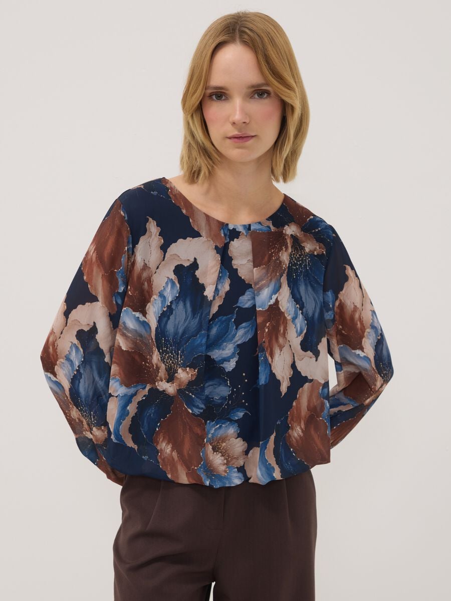 Multicolour floral print blouse, regular fit_1