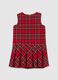 Girls' multicoloured check sleeveless dress, regular fit_1