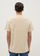 Beige regular fit pure cotton t-shirt with print_2