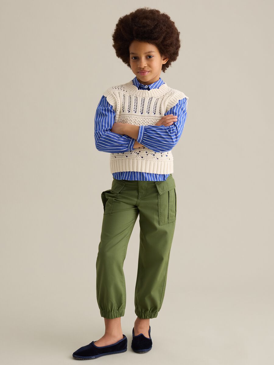 Cargo trousers in cotton and Lyocell_1