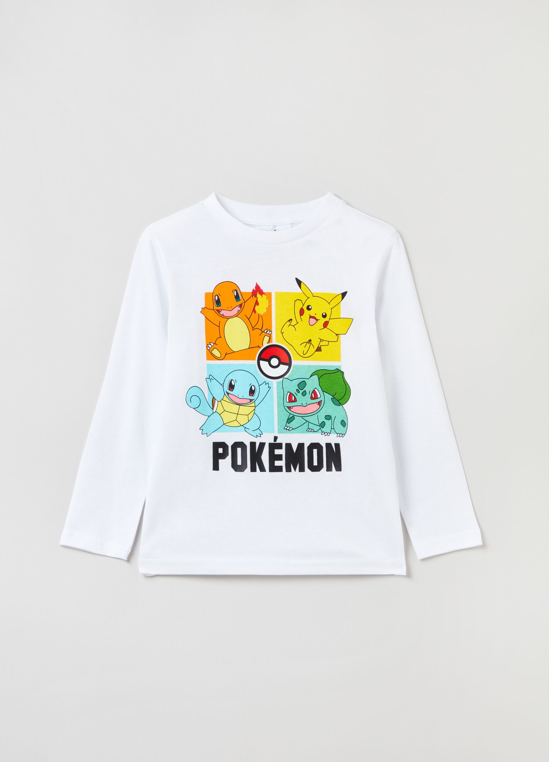 T-shirt a maniche lunghe stampa Pokémon_0