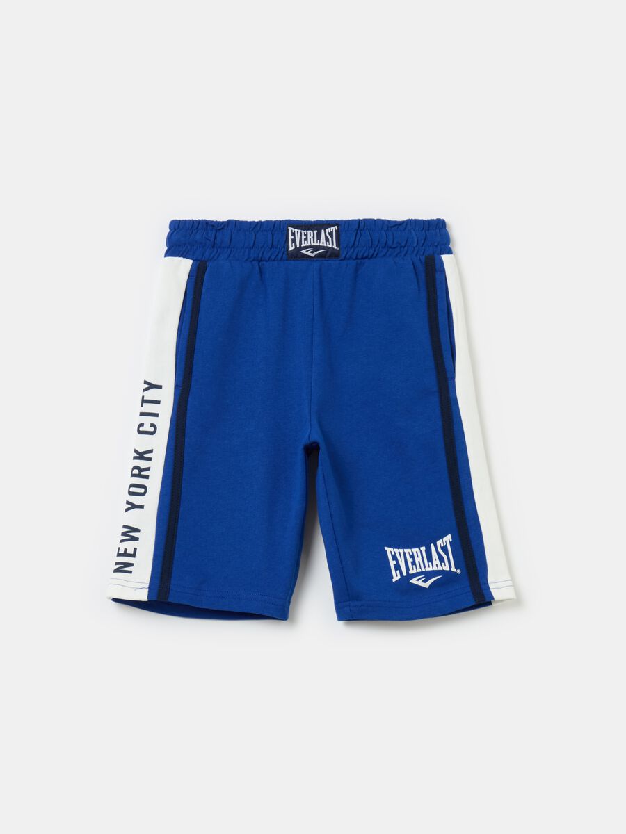 Cotton shorts with logo print_0