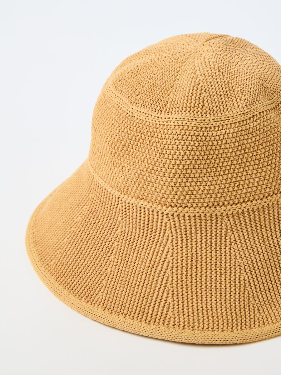 Cloche hat with raised weave_1