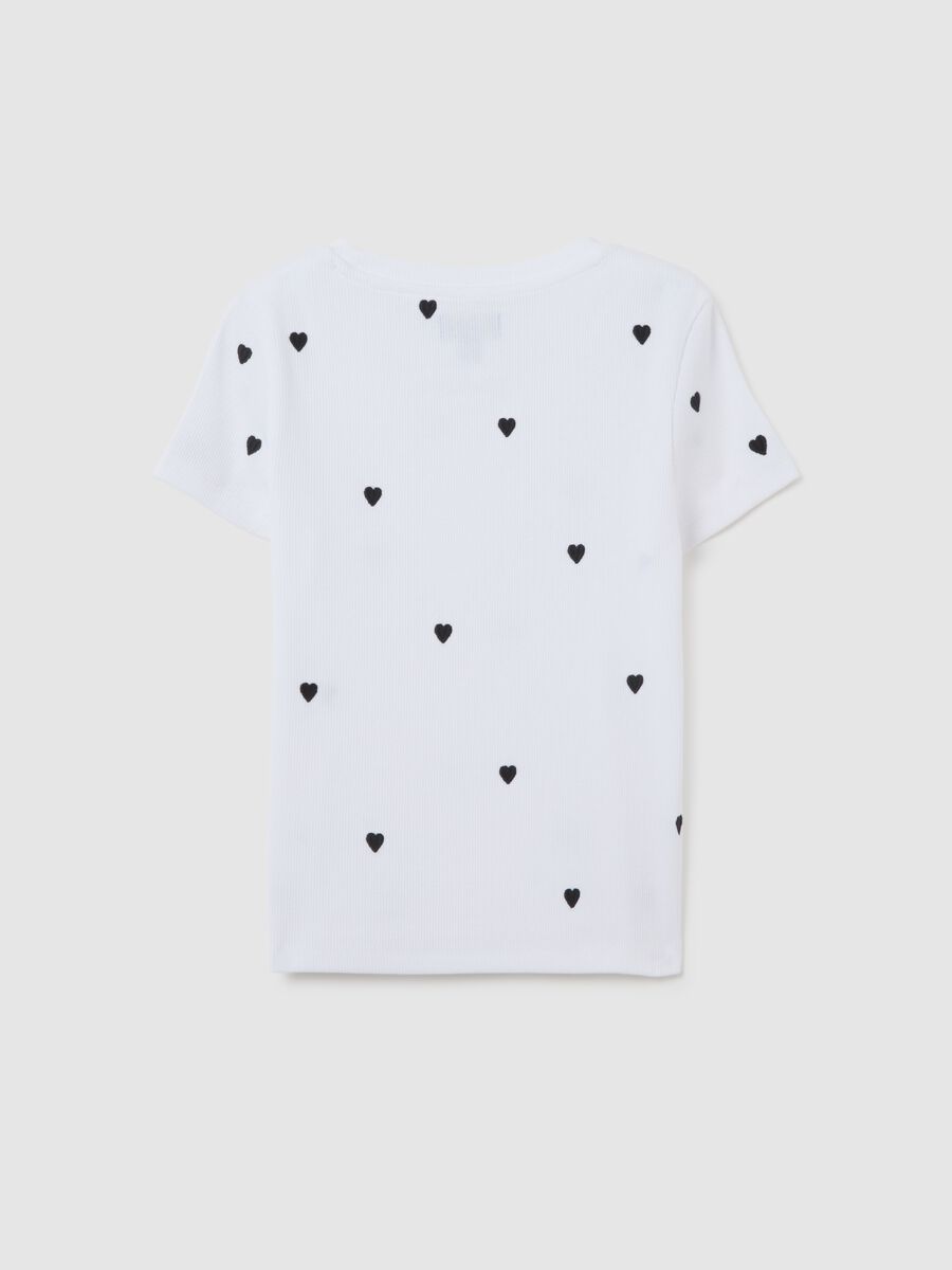 T-shirt da ragazza in cotone elasticizzato multicolor fitted_4