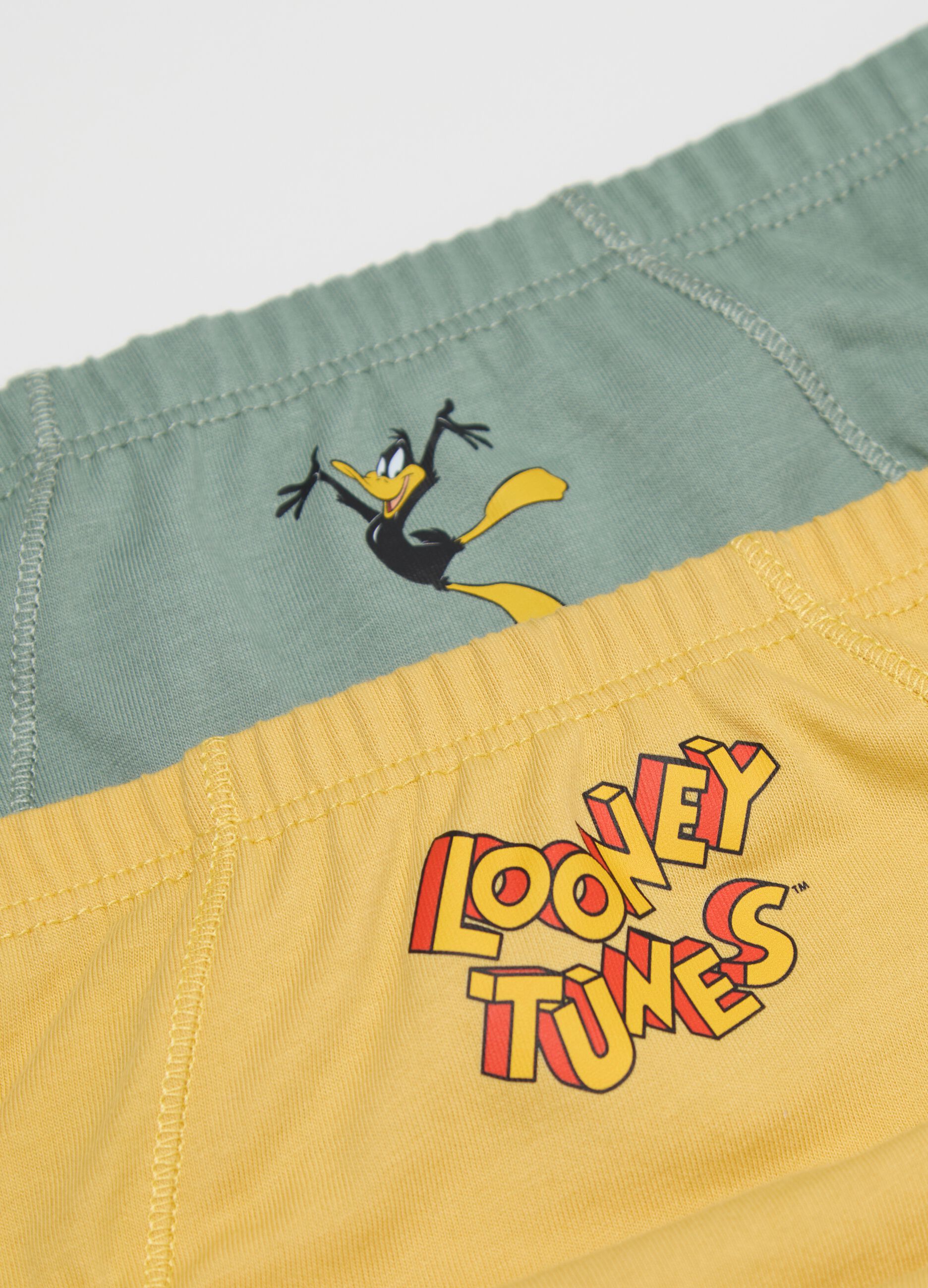Multipack cinque slip bianchi e verdi Bugs Bunny e Taz
