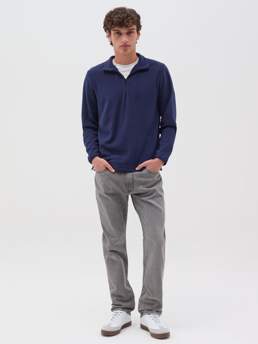 Half-zip sweatshirt in fleece_1