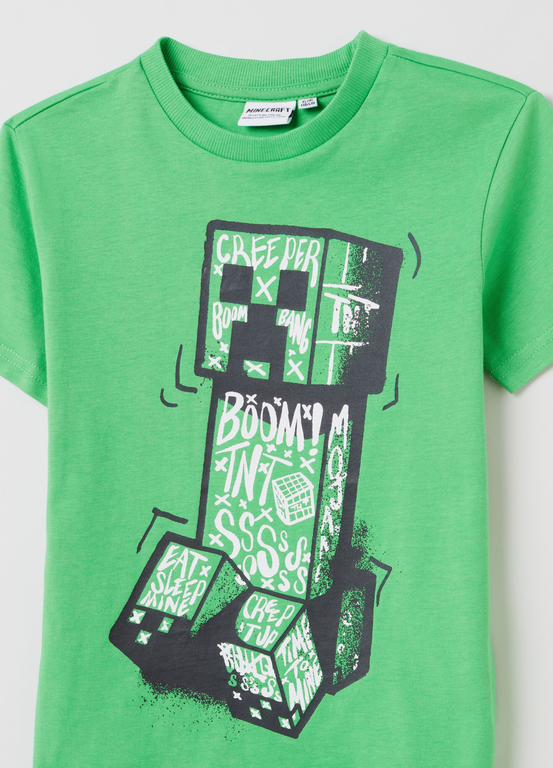 T-shirt in cotone con stampa Minecraft