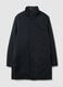Black stretch fabric coat regular fit_4
