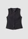 Black slim-fit viscose-blend waistcoat_4