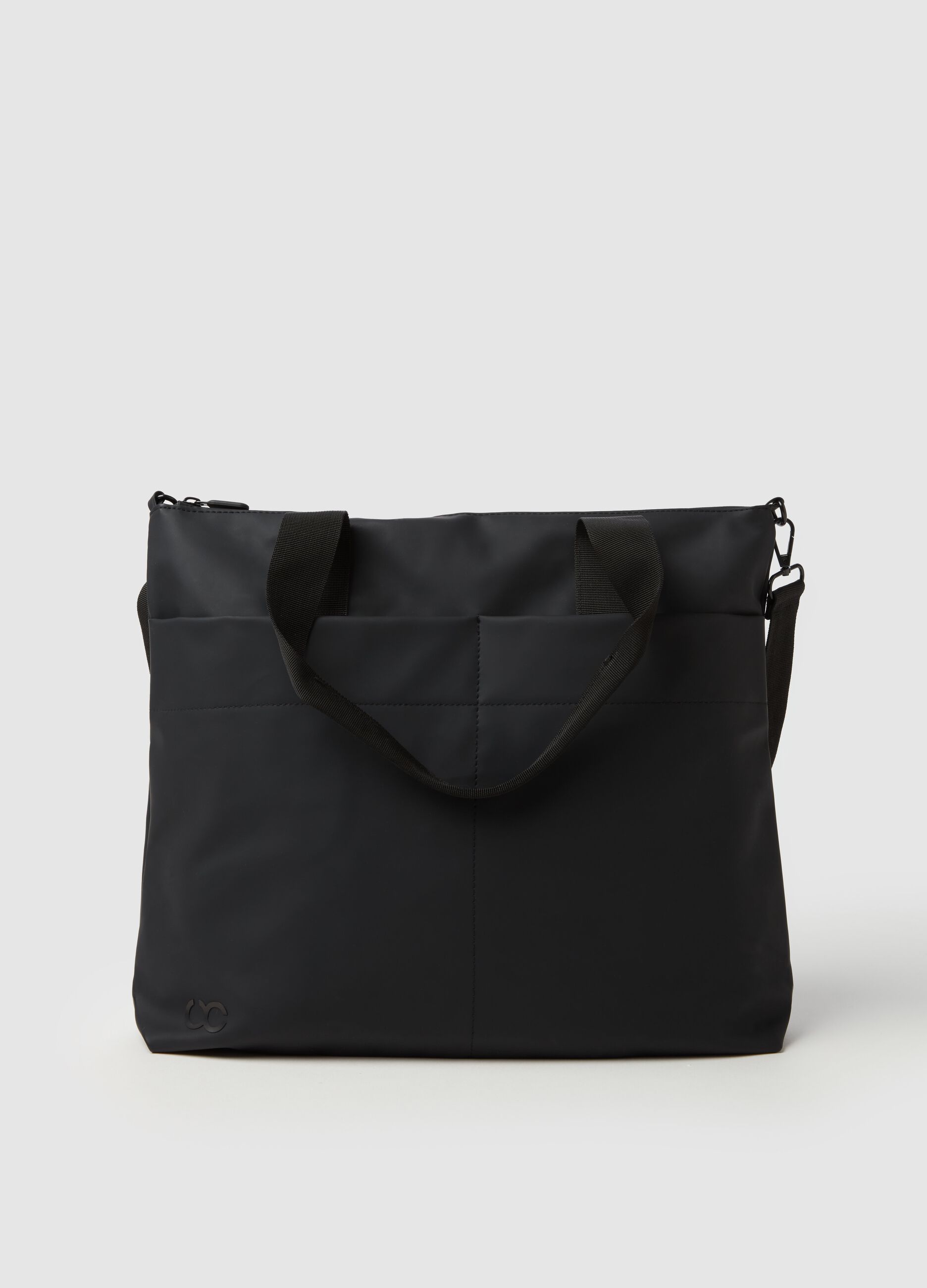 Borsa shopper impermeabile con tracolla Nero da Donna OVS