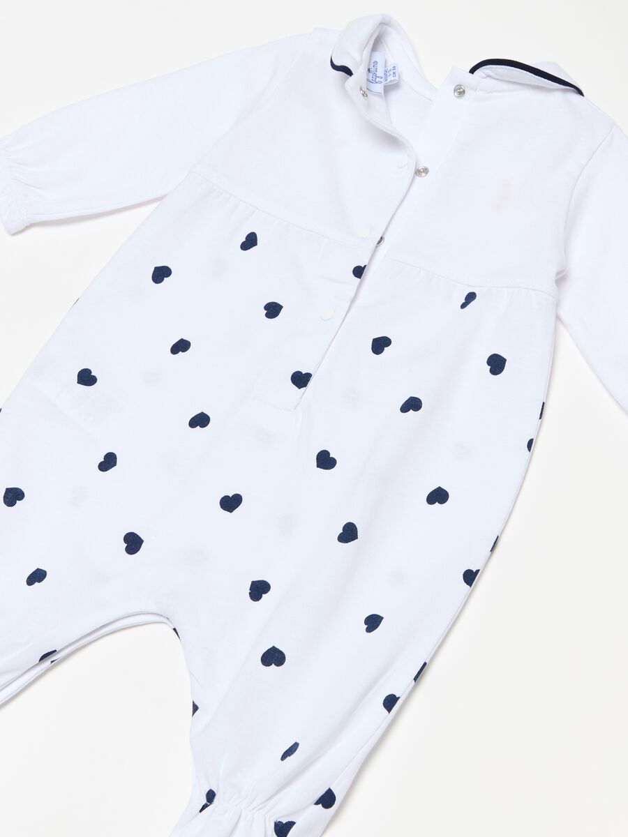 Organic cotton onesie with feet and print_2